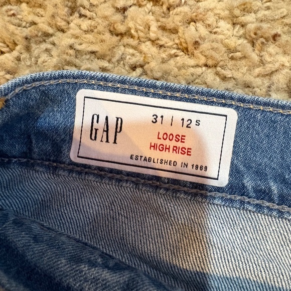 Gap Loose High Rise Jeans Blue Women's 31/12s - Picture 6 of 11
